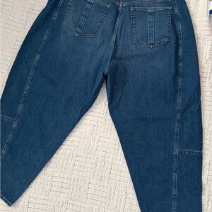 Blue Denim Barrel Jeans